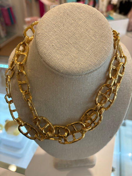 Bronze 24k Gold Plated Chains Necklace-(TG-92221)