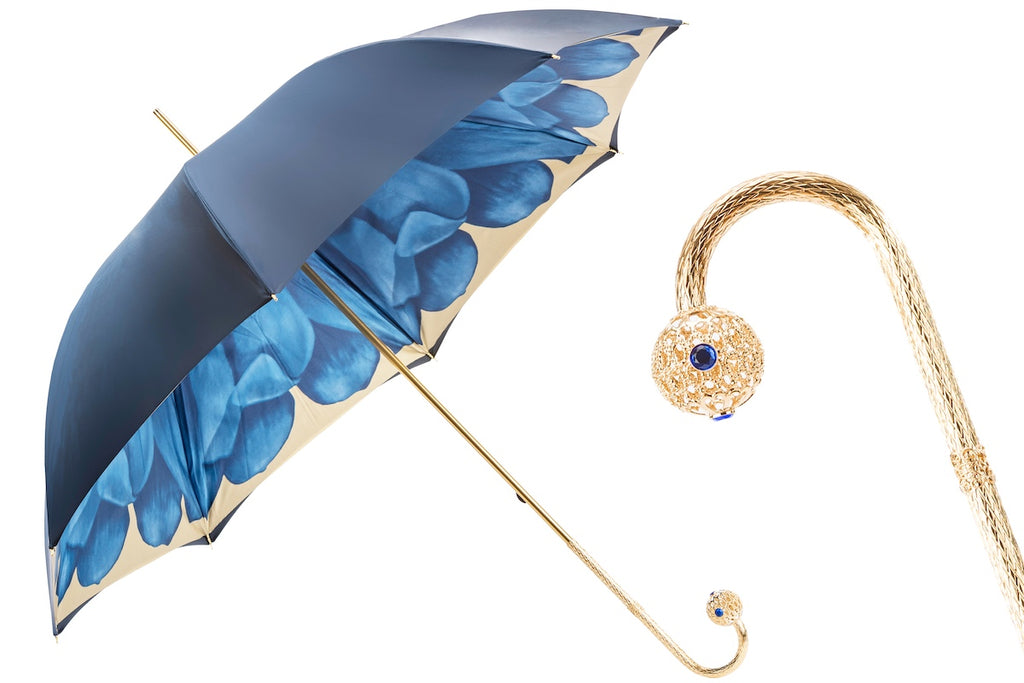 Blue Dahlia Italian Luxury Umbrella