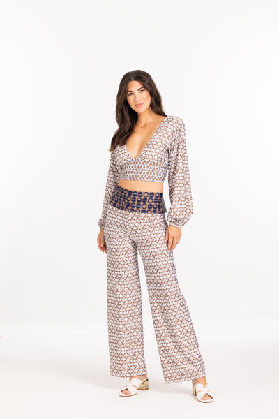 Milan Full Length Pant with Waist Band (MN-641)