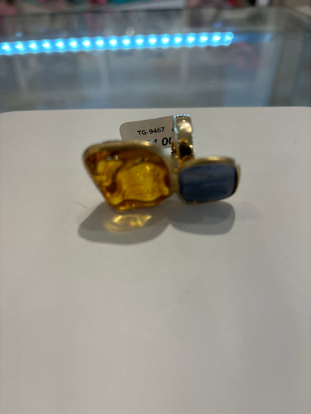 Gold Vermeil with Semi Precious Stone Ring- (9467)