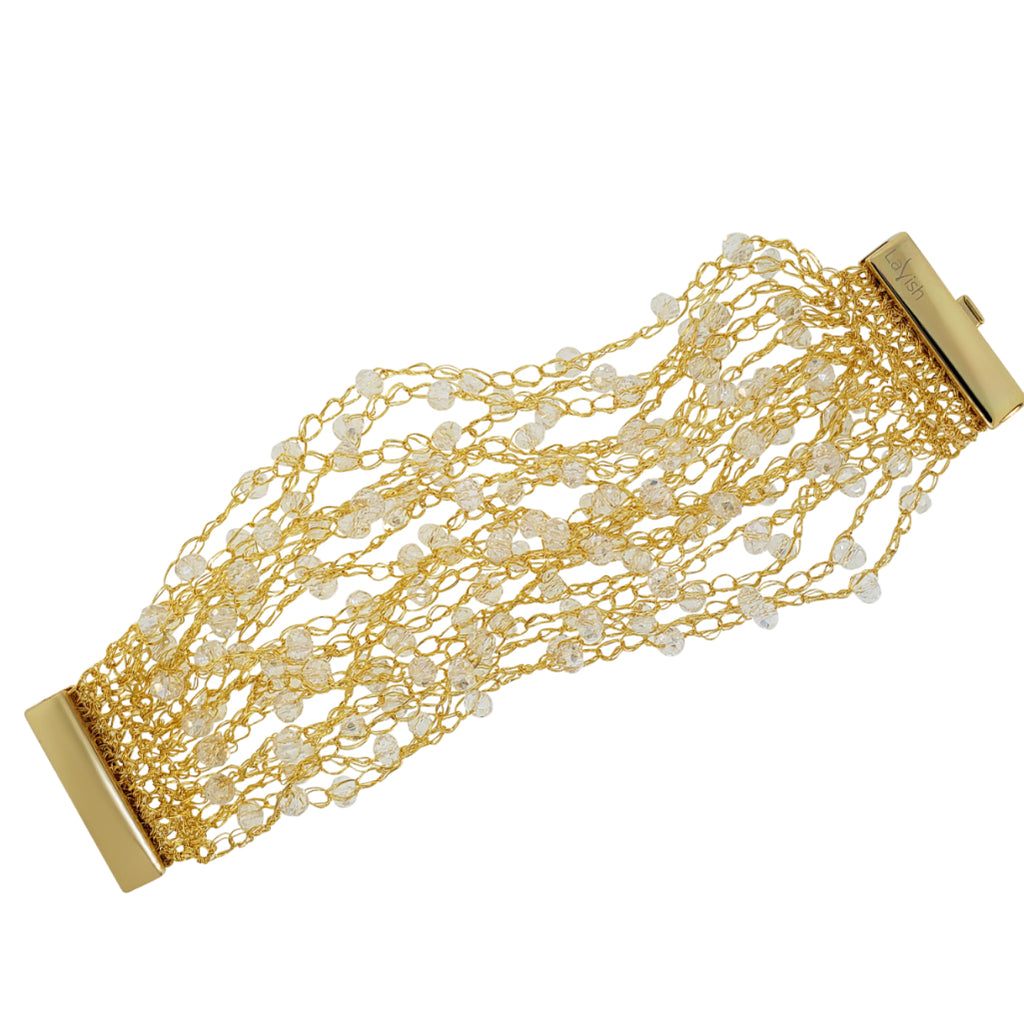 18k Brass Plated Bracelet -(Style 9395)