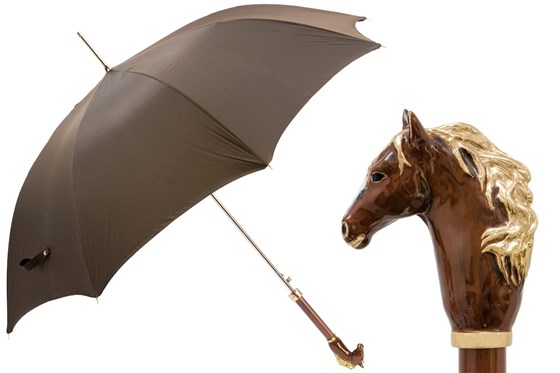 Brown Horse Italian Luxury Umbrella