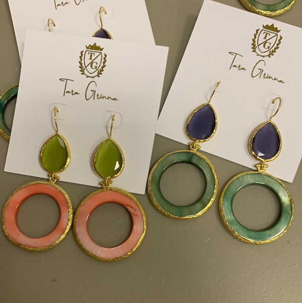 Circle Cocktail Earrings-(TG-910363)