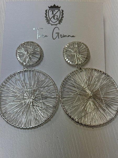 Wire Stud Drop Cocktail Earrings-(TG-910381)