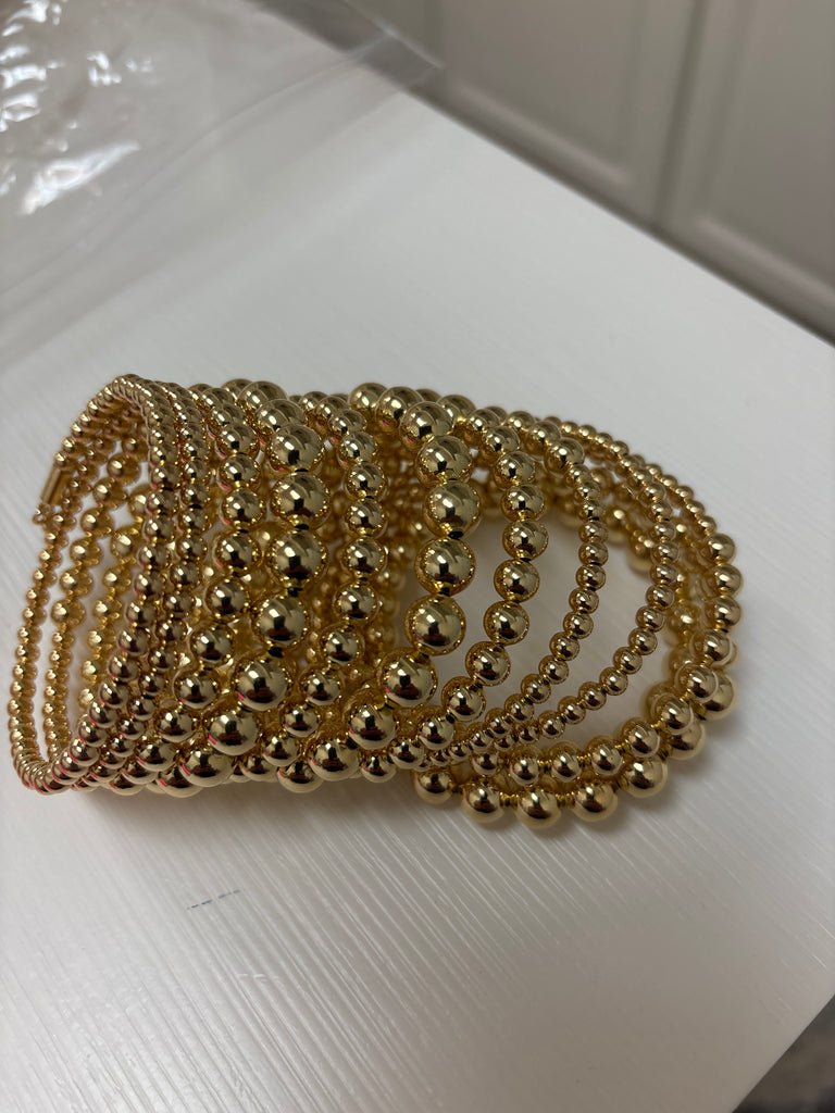 18k Gold Plated Beaded Bracelet-(TG-93117)