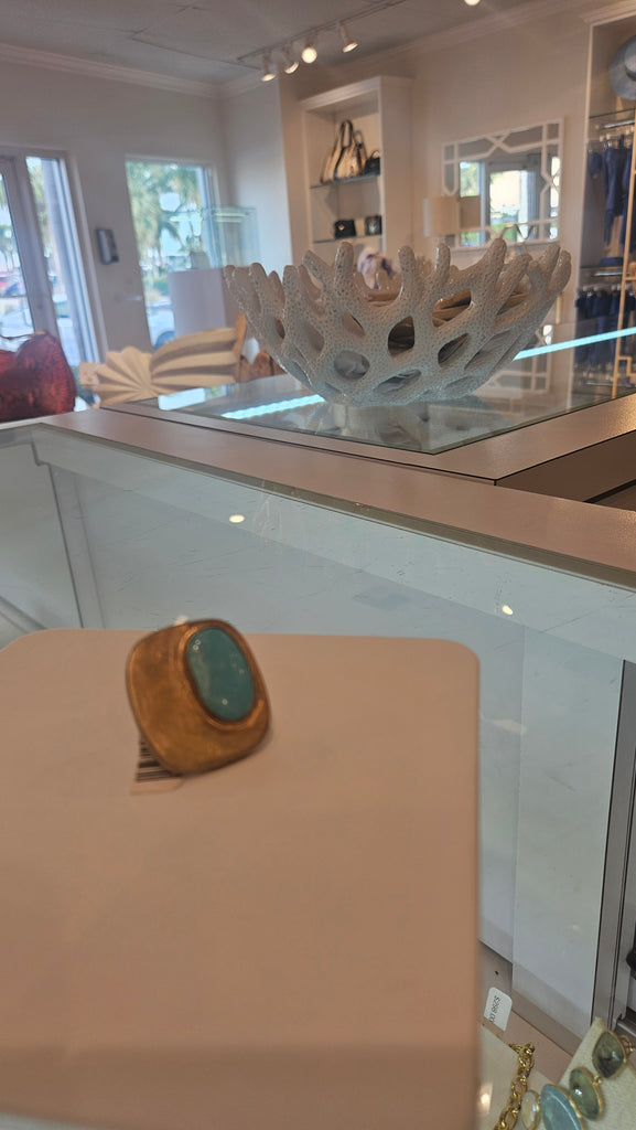 Gold Vermeil with Semi Precious Stone Ring- (9464)