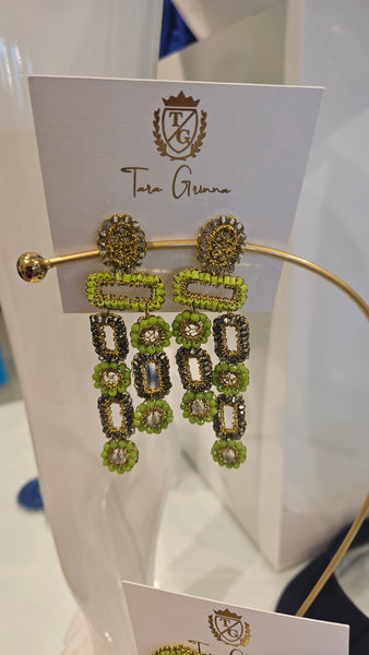 Crochet Lime Art Deco Earring-(TG-910442)