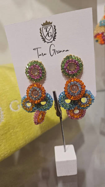 Crochet Multi Cirlce Earring-(TG-910451)