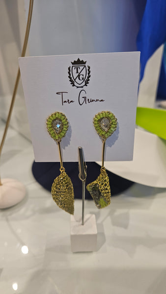 Crochet Lime Shell Earring-(TG-910444)