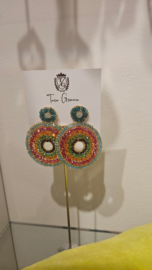 Crochet Multi Mandala Earring-(TG-910432)