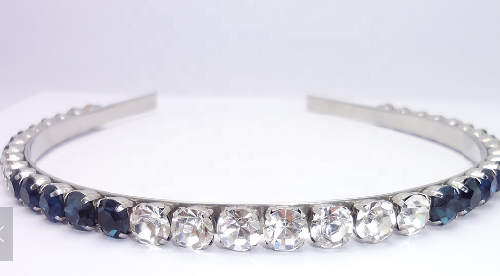 Luxury Headband with Diamond Studs-(Style 586)