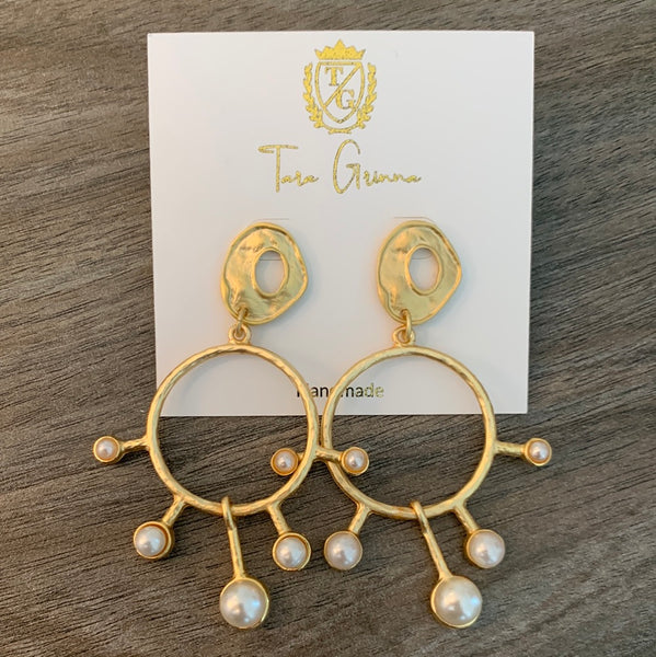 Men In Pearl with Gold Stud Earrings-(TG-910215)