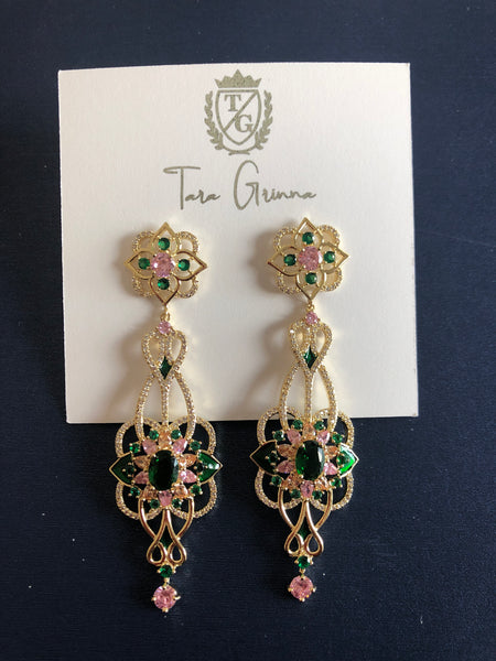 Green Venician Earring-(TG-91075)