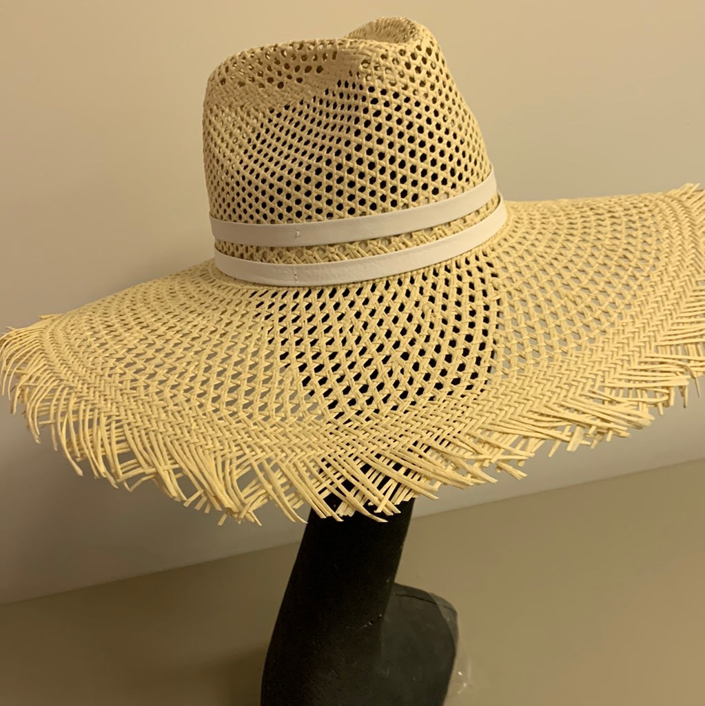 Marina Wide Fedora Hat-(8244)