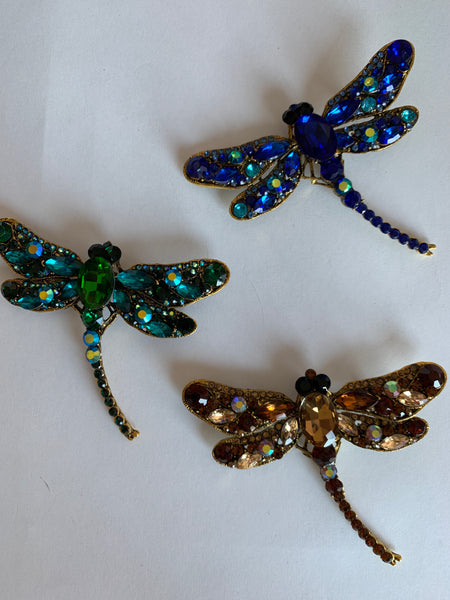 Dragon Fly Gem Broach-(TG-91101)