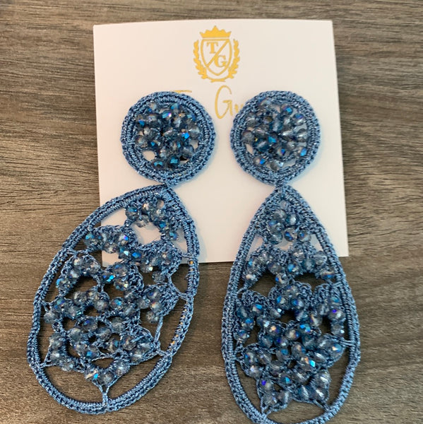 Cluster Clip Drop Earrings-(TG-910269)