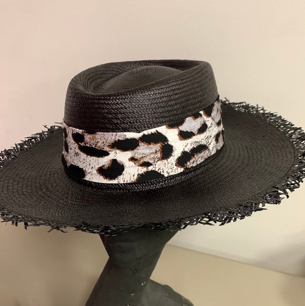 Loose Straw Hat with Fringe-(8249)