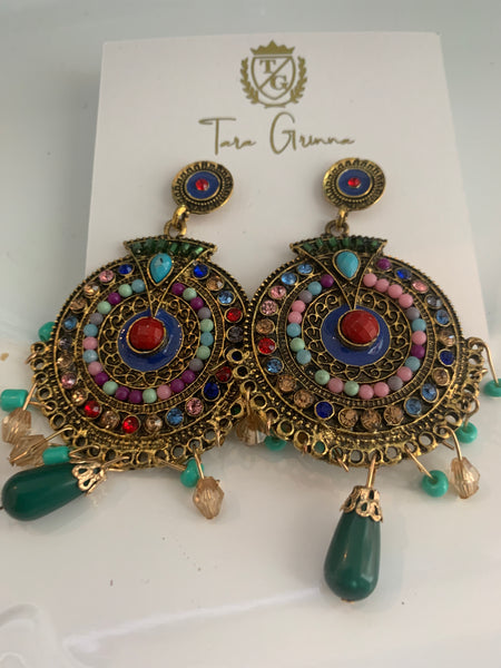 Dream Catcher Aztec Earrings-(TG-910113)