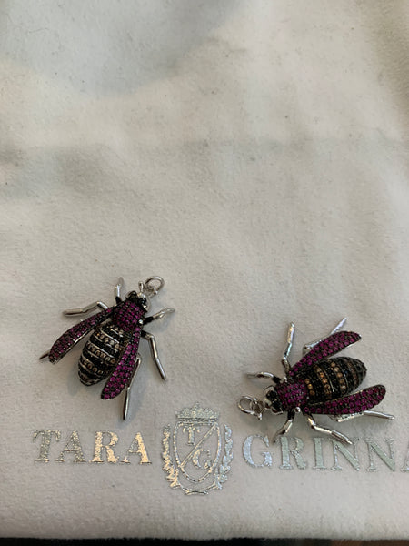 Bumble Bee Gemstone Earrings-(TG-910125)