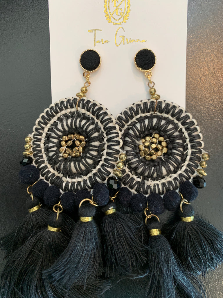 Dream Catcher Dangle Earrings with Stud -(TG-910100)