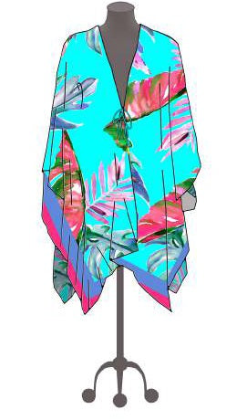 Cotton Silk Tie Front Kaftan-(Style 466)